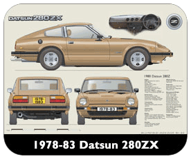Datsun 280ZX 1978-83 Place Mat, Small
